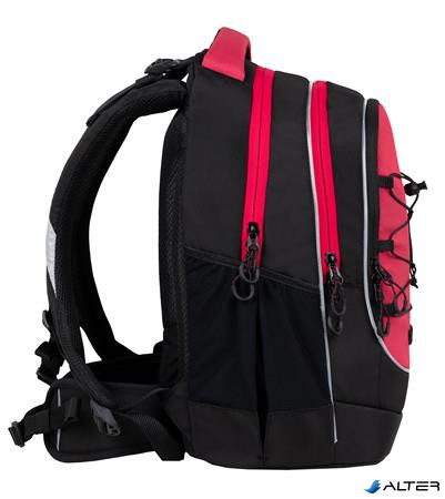 Hátizsák, cipzáras, BELMIL 'Boost Meteor', fekete-piros