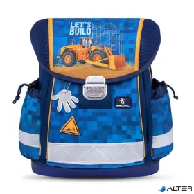   Iskolatáska, fémcsat, BELMIL "Classy Bulldozer", munkagép