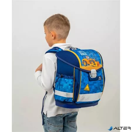 Iskolatáska, fémcsat, BELMIL "Classy Bulldozer", munkagép