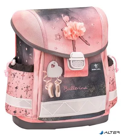 Iskolatáska, fémcsat, BELMIL 'Classy Ballerina', fekete-rózsaszín, balerina