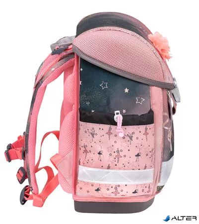 Iskolatáska, fémcsat, BELMIL 'Classy Ballerina', fekete-rózsaszín, balerina