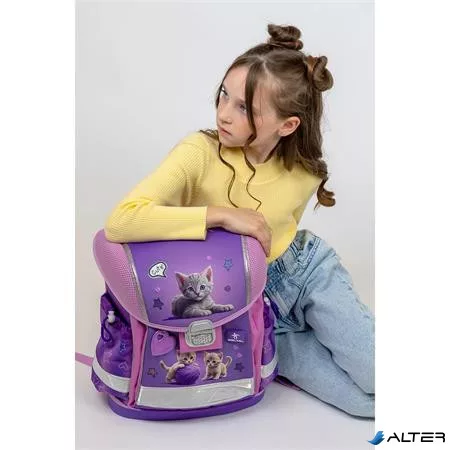 Iskolatáska, fémcsat, BELMIL "Classy Little Kittens", cica