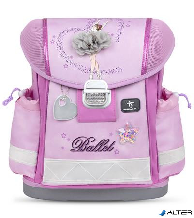Iskolatáska, fémcsat, BELMIL "Classy Ballerina", lila, balerina