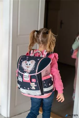 Iskolatáska, fémcsat, BELMIL "Classy Cute Kitten", cica