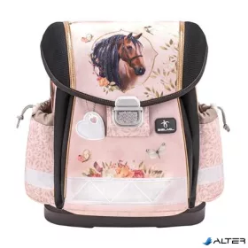   Iskolatáska, fémcsat, BELMIL 'Classy Horse Chestnut', lovacska