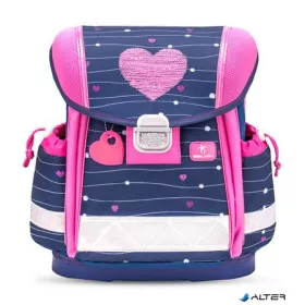   Iskolatáska, fémcsat, BELMIL 'Classy Simple Hearts', rózsaszín szív