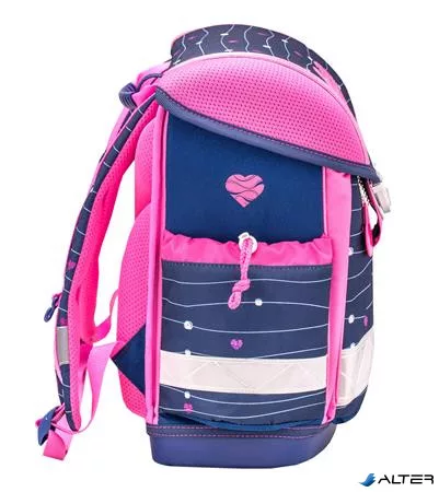 Iskolatáska, fémcsat, BELMIL 'Classy Simple Hearts', rózsaszín szív