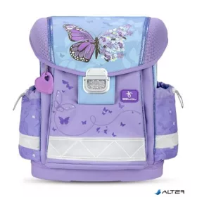   Iskolatáska, fémcsat, BELMIL 'Classy Purple Blue Butterfly', pillangó