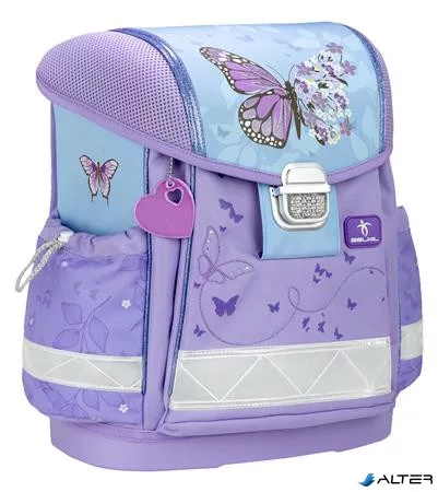 Iskolatáska, fémcsat, BELMIL 'Classy Purple Blue Butterfly', pillangó