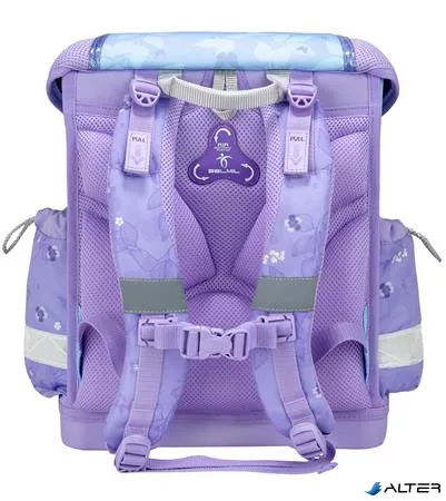 Iskolatáska, fémcsat, BELMIL 'Classy Purple Blue Butterfly', pillangó