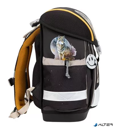 Iskolatáska, fémcsat, BELMIL 'Classy Moonless Night', farkas