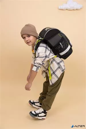 Iskolatáska, fémcsat, BELMIL 'Classy Black Panther', fekete párduc