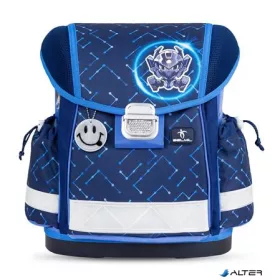   Iskolatáska, fémcsat, BELMIL 'Classy Navy Blue Tech', robot