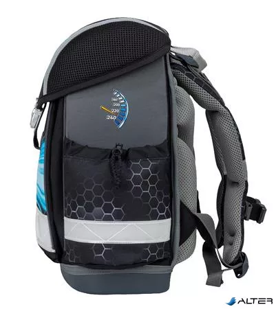 Iskolatáska, fémcsat, BELMIL 'Classy Race it', versenyautó