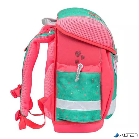 Iskolatáska, fémcsat, BELMIL 'Classy Cute sloth', zöld-rózsaszín, lajhár