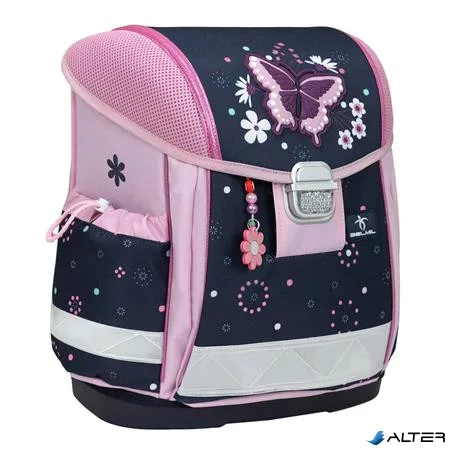 Iskolatáska, fémcsat, BELMIL 'Classy Midnight Butterfly', éjféli pillangó