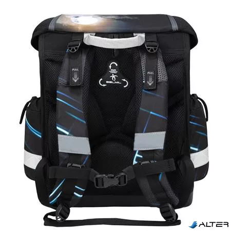 Iskolatáska, fémcsat, BELMIL 'Classy Midnight Turbo', versenyautó