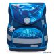 Iskolatáska, mágneszárral, BELMIL "Compact Racing Blue Neon", versenyautó