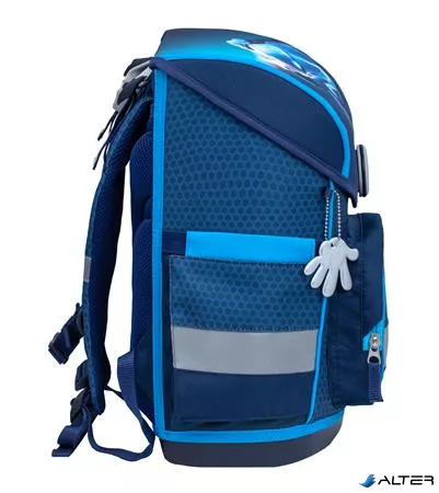 Iskolatáska, mágneszárral, BELMIL 'Compact Racing Blue Neon', versenyautó