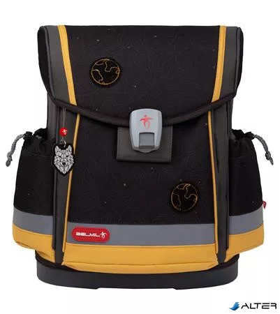 Iskolatáska, mágneszárral, BELMIL 'Classy Plus Wolves Sand', farkas