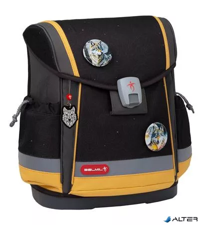 Iskolatáska, mágneszárral, BELMIL "Classy Plus Wolves Sand", farkas