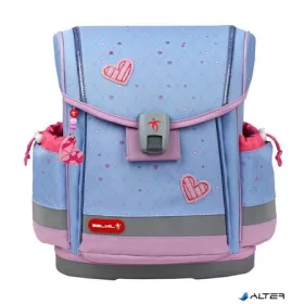   Iskolatáska, mágneszárral, BELMIL "Classy Plus Lavander", lila szivecske