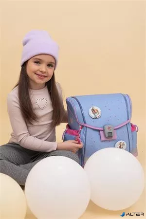 Iskolatáska, mágneszárral, BELMIL "Classy Plus Lavander", lila szivecske