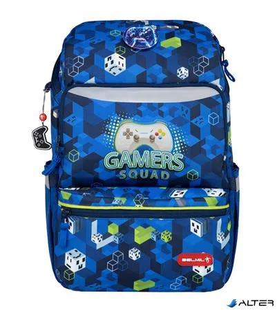 Iskolatáska, cipzáras, BELMIL 'Zippy Gamer Squad', gamer