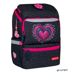   Iskolatáska, cipzáras, BELMIL 'Zippy Pinky', pink szív