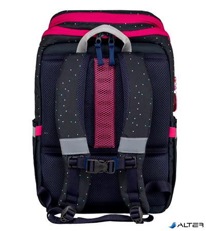 Iskolatáska, cipzáras, BELMIL 'Zippy Pinky', pink szív