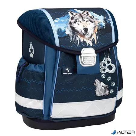 Iskolatáska, fémcsat, BELMIL 'Classy Northern Alpha', farkas