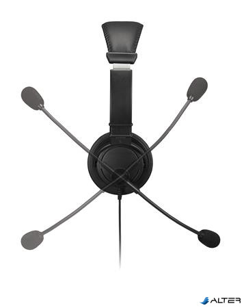 Fejhallgató, mikrofonnal, 3,5 mm jack, KENSINGTON