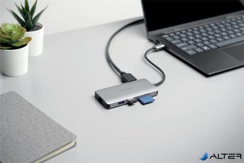 Dokkoló, 8 port, USB-C, KENSINGTON 'UH1400P'