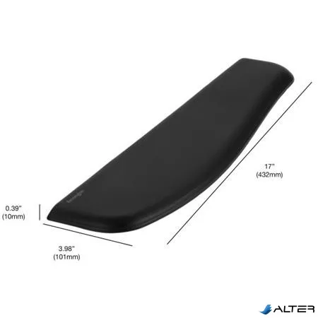 Csuklótámasz billentyűzethez, géltöltésű, alacsony profil, KENSINGTON "ErgoSoft™", fekete
