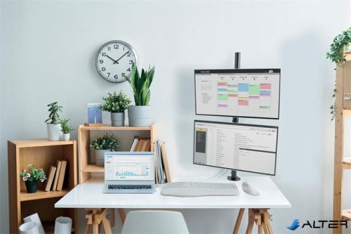 Monitortartó kar, két monitorhoz, vertikális, KENSINGTON