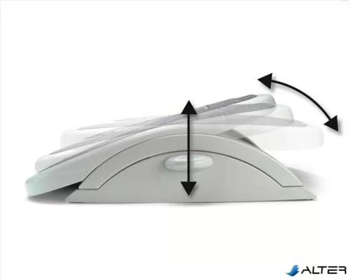 Lábtámasz, állítható magasságú, KENSINGTON "SoleMate Plus", szürke