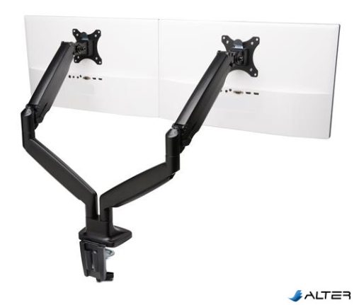 Monitortartó kar, kettő tartókar, KENSINGTON "SmartFit® One-Touch", fekete