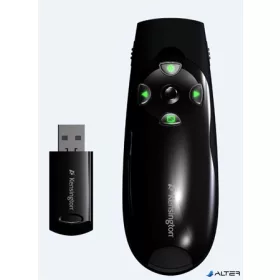   Prezentációs távirányító, zöld lézer, vezeték nélküli, KENSINGTON