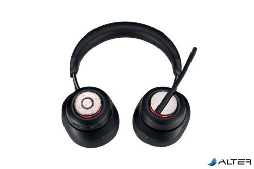 Fejhallgató, vezeték nélküli, mikrofon, Bluetooth, KENSINGTON "H3000", fekete