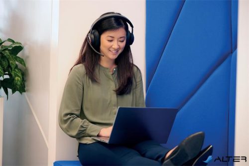 Fejhallgató, vezeték nélküli, mikrofon, Bluetooth, KENSINGTON "H3000", fekete