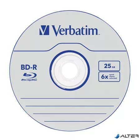BD-R BluRay lemez, 25GB, 6x, 1 db, normál tok, VERBATIM