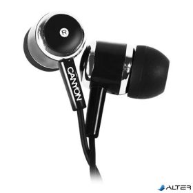  Fülhallgató, mikrofonnal, CANYON "EPM-01", fekete
