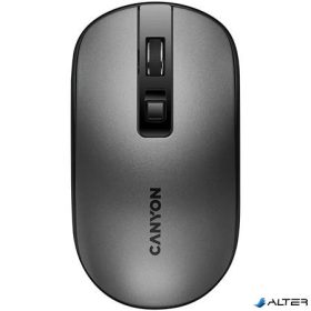   Egér, vezeték nélküli, optikai, tölthető, CANYON "MW-18", grafitszürke