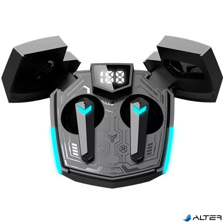 Fülhallgató, vezeték nélküli, Bluetooth 5.3, gaming, CANYON "DoubleBee GTWS-2", fekete