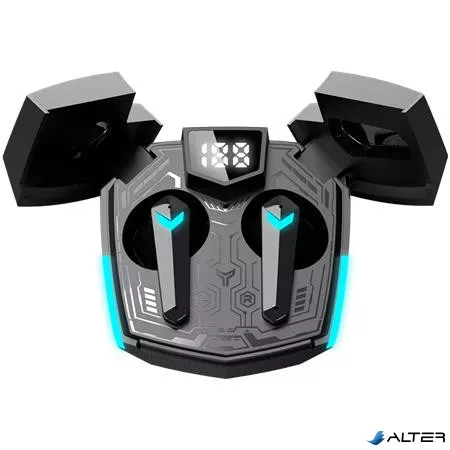 Fülhallgató, vezeték nélküli, Bluetooth 5.3, gaming, CANYON "DoubleBee GTWS-2", fekete