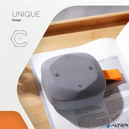 Hangszóró, hordozható, Bluetooth 5.3, CANYON 'Hexagon 10', szürke-narancs