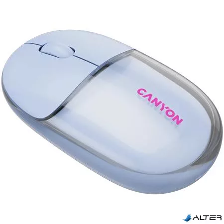Egér, vezeték nélküli, dual-mode kapcsolat, optikai, CANYON "OnClick 24", kék