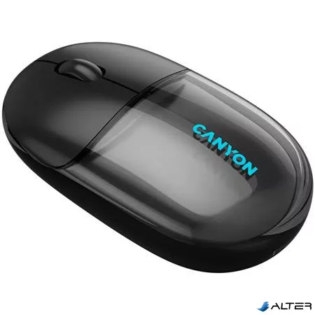 Egér, vezeték nélküli, dual-mode kapcsolat, optikai, CANYON "OnClick 24", fekete