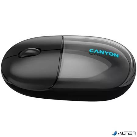 Egér, vezeték nélküli, dual-mode kapcsolat, optikai, CANYON "OnClick 24", fekete