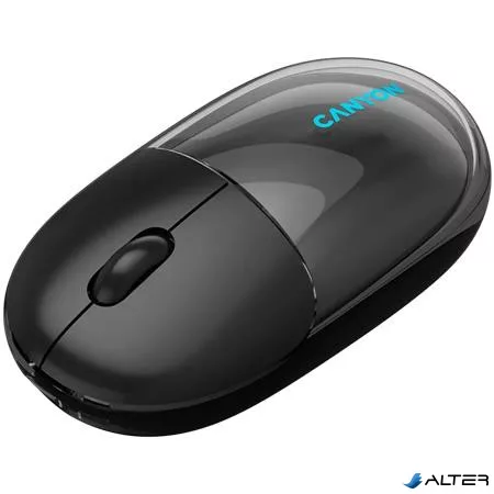 Egér, vezeték nélküli, dual-mode kapcsolat, optikai, CANYON "OnClick 24", fekete